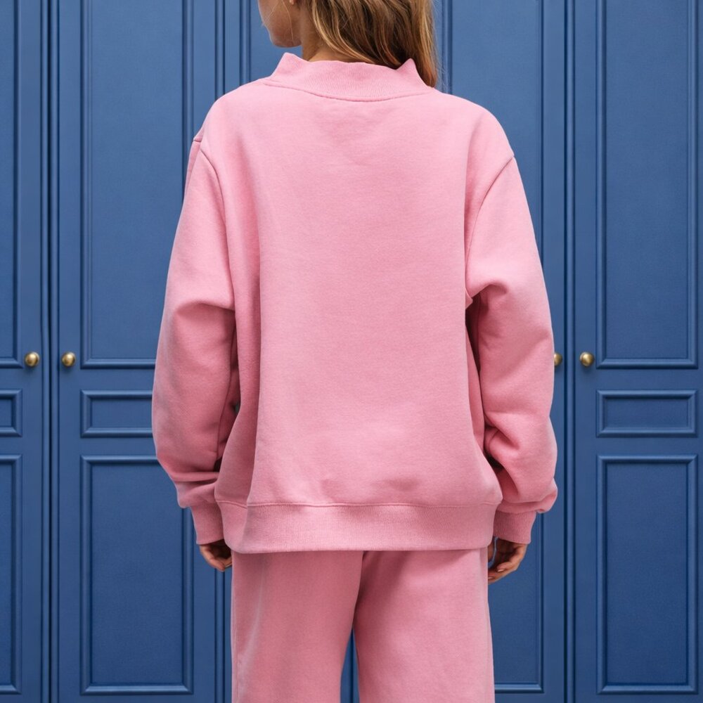 PARKE Valentine's Varsity Mockneck (Blush + Lavender)👕🤍 - Picture 8 of 8